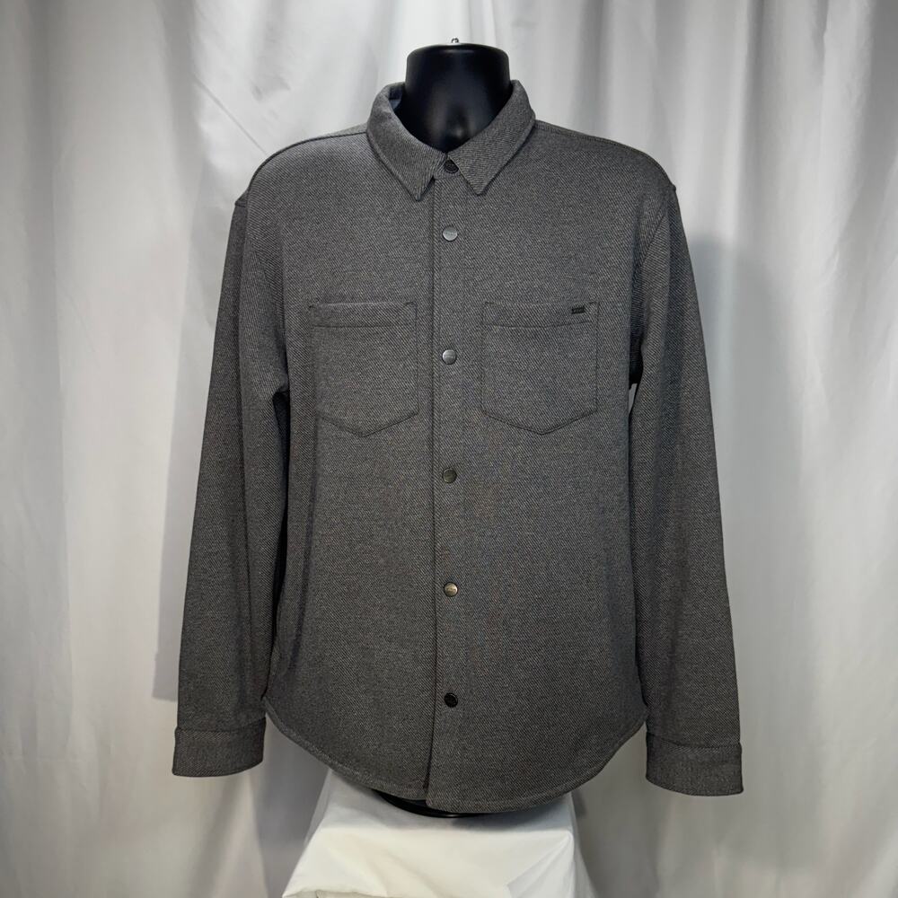 Vuori Del Mar Fleece Shirt Jacket Men's Medium Grey Shacket Gorpcore Overshirt - Picture 14 of 16